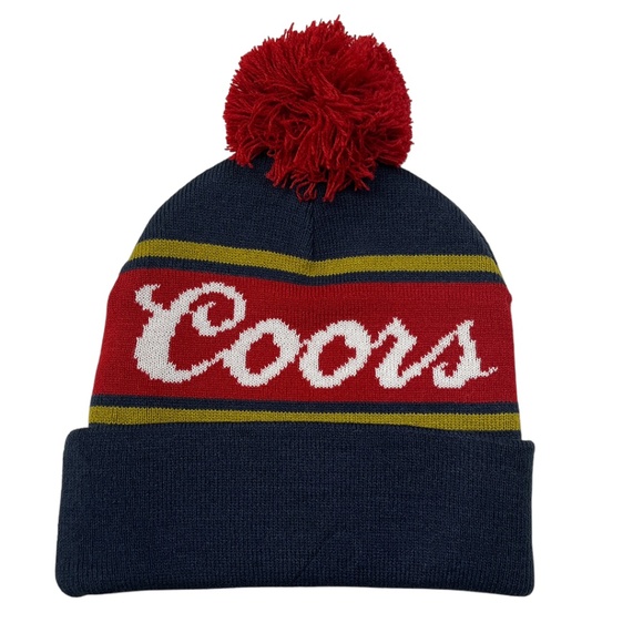 NWT Coors Banquet Beer Pom Knit Beanie - Picture 3 of 8